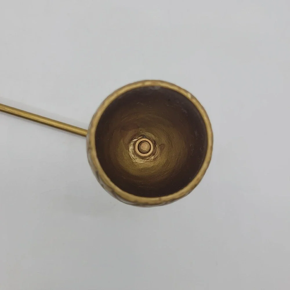 Vintage Brass Pineapple Candle Snuffer Tropical Gold Tone Metal 8.5 Inch